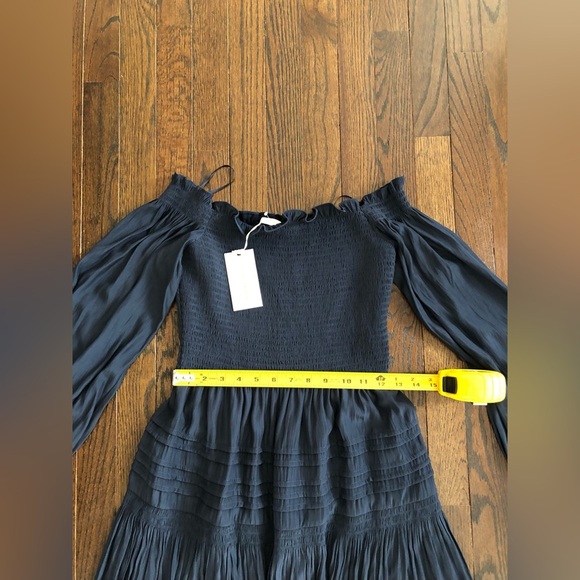 Ramy Brook Women's S Anita Off the Shoulder Dress in Dark Navy -BRAND NEW w/TAGS - Picture 7 of 11
